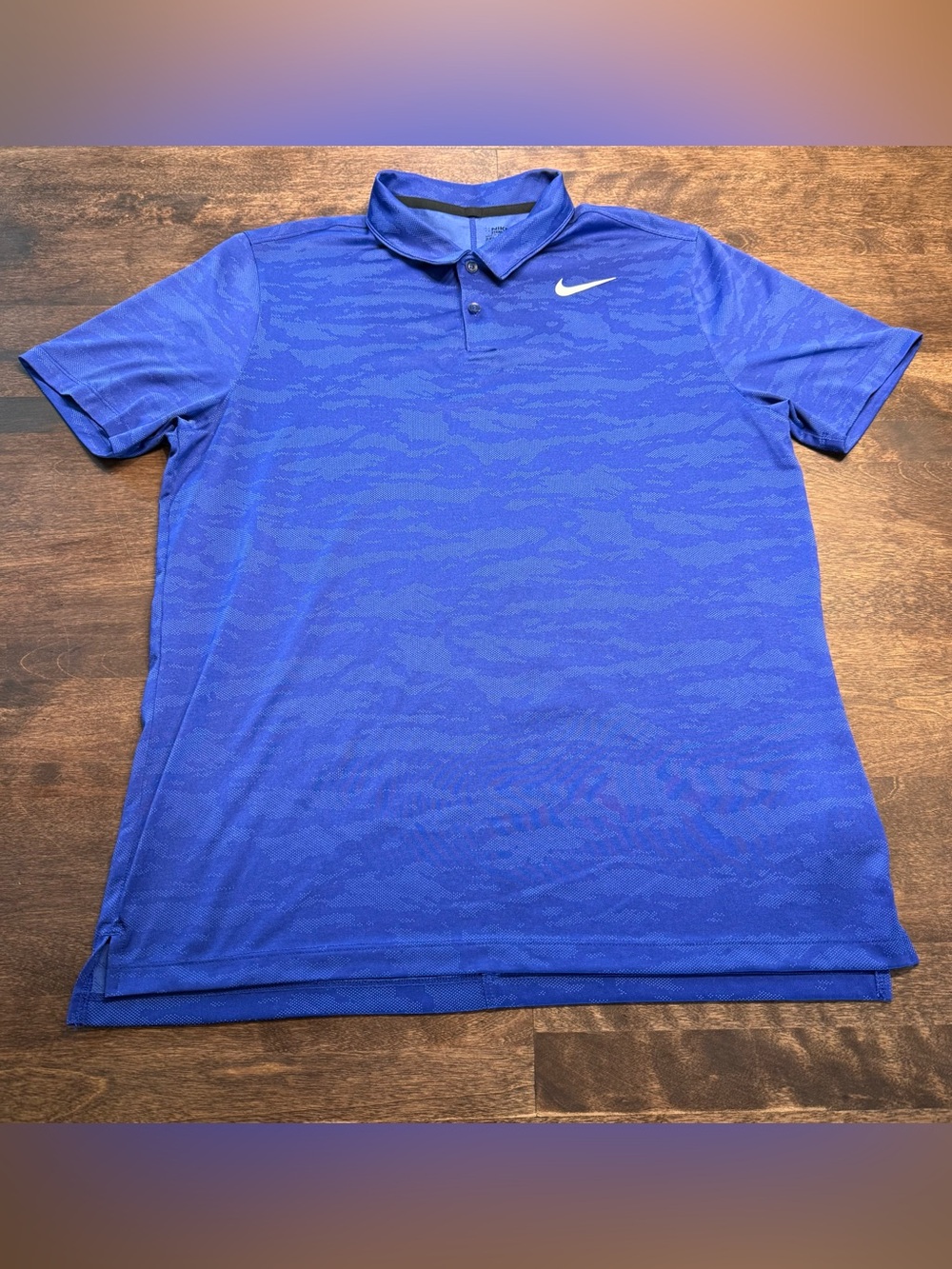 Nike Men’s Dri-Fit Royal Blue Camo Golf Polo Shirt